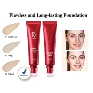 FV Waterproof Liquid Foundation with Matte Finish, Lightweight, Oil-Free, Natural Look